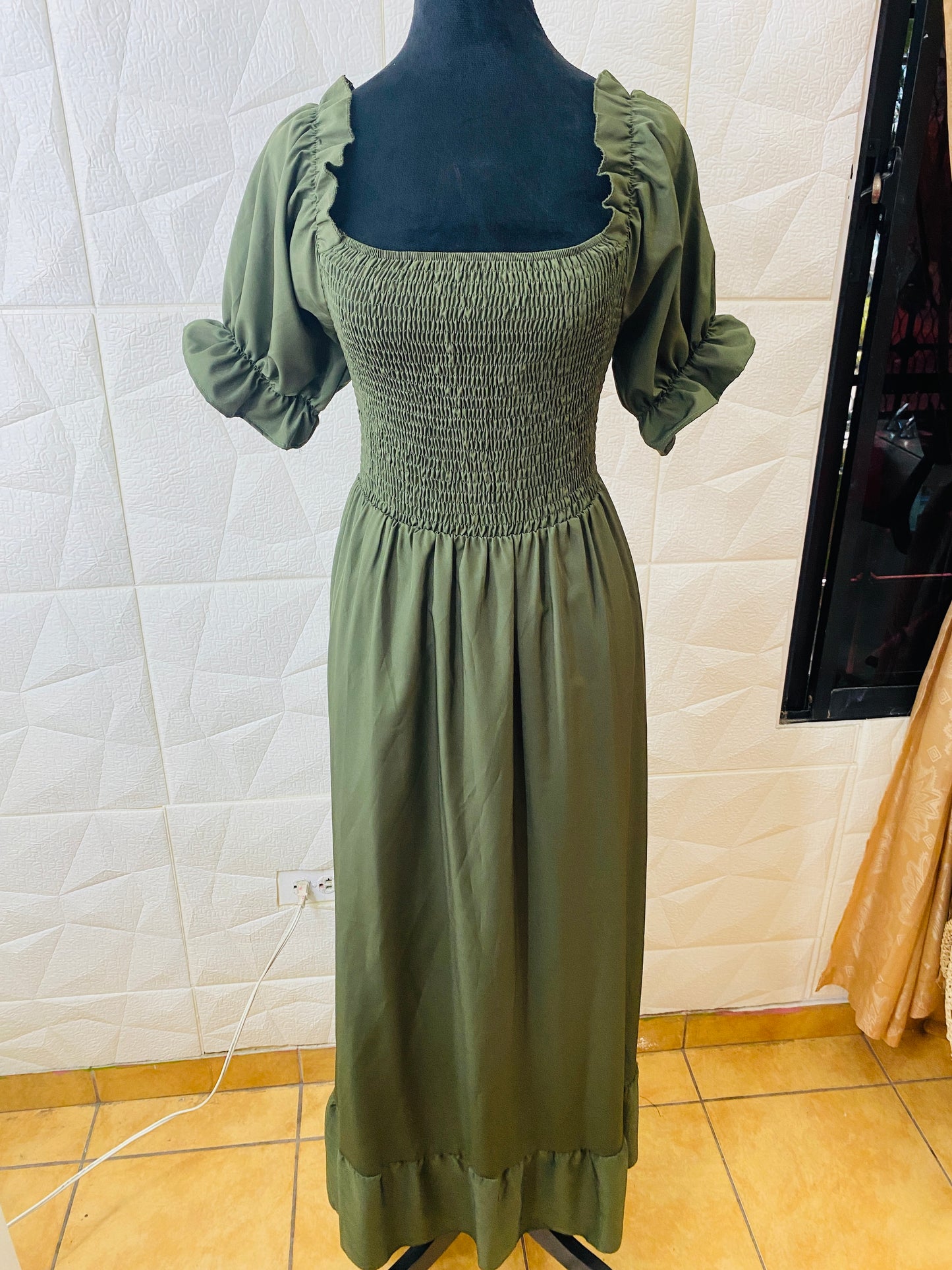 Vestido verde militar