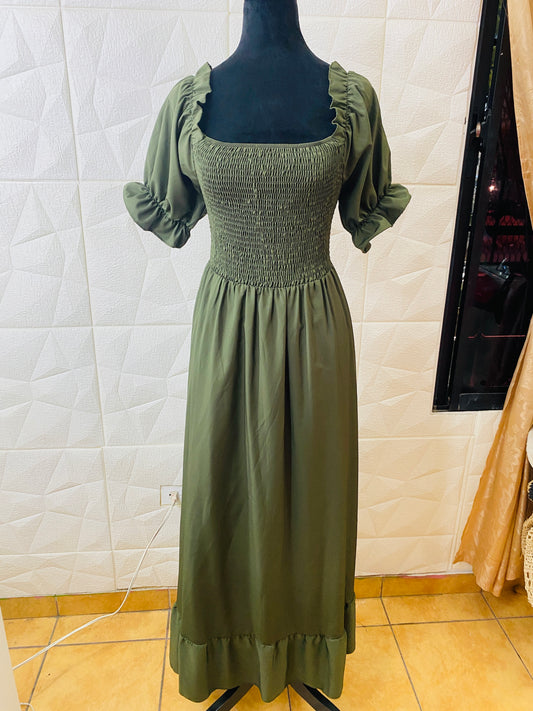 Vestido verde militar