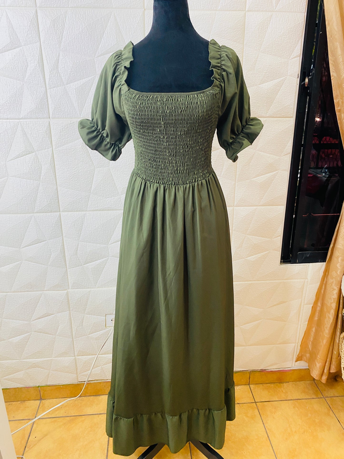 Vestido verde militar