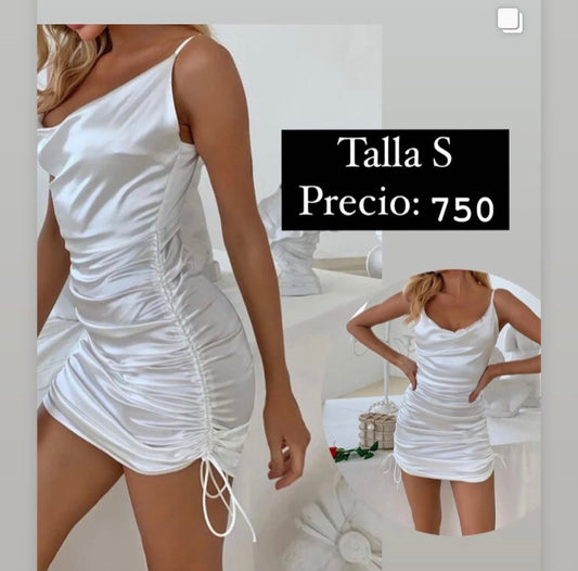 vestido blanco satin