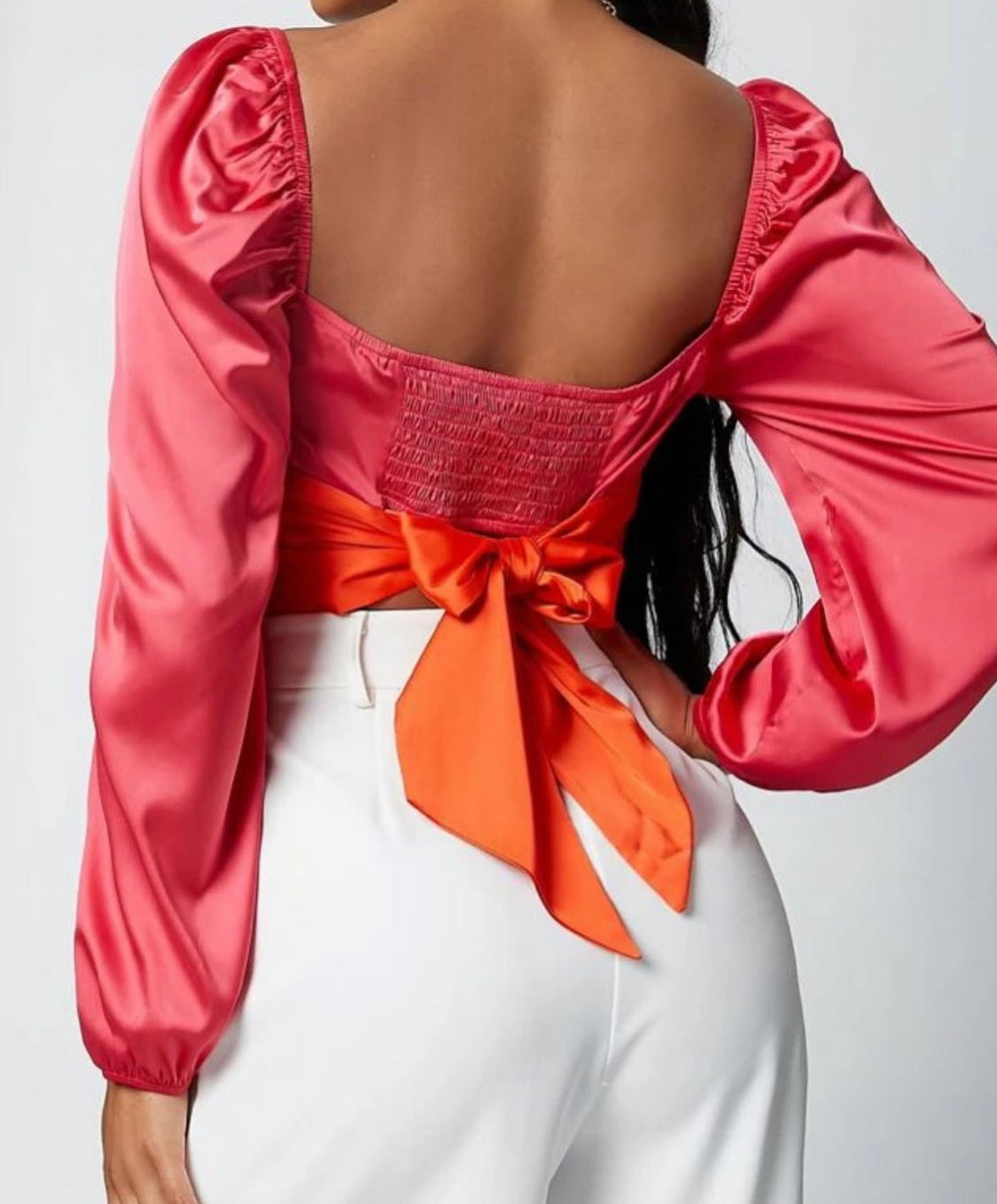 top Fucsia y Naranja