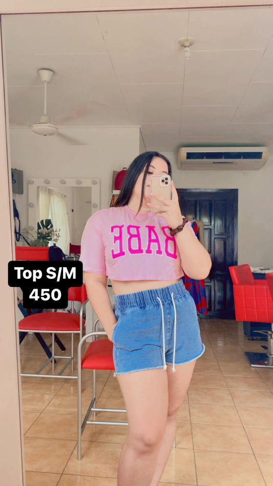 Crop top rosa