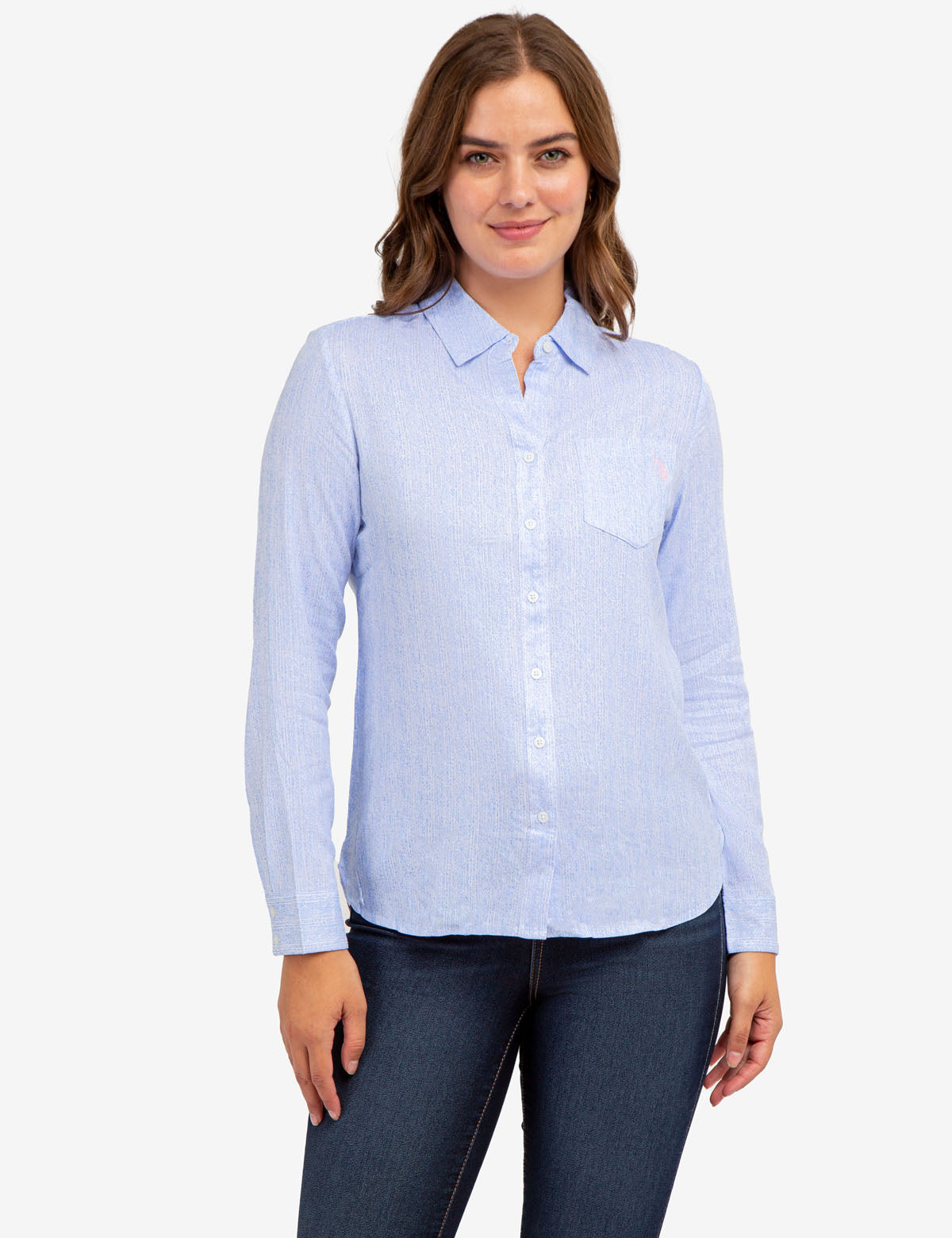 Camisa de botones azul sale